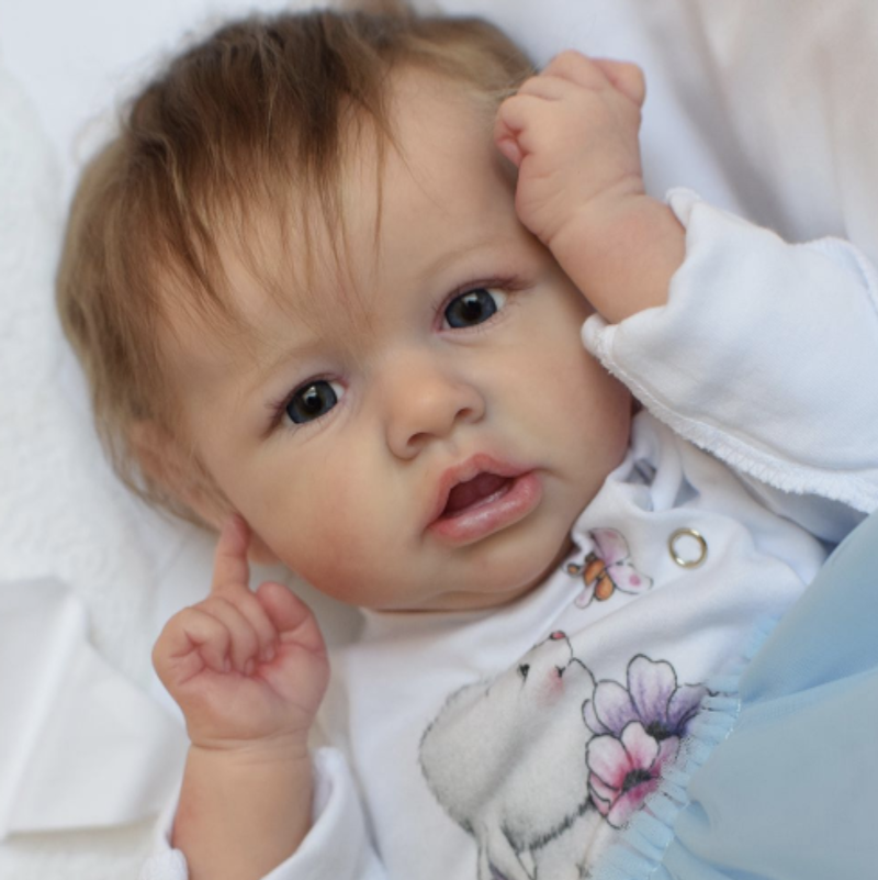 18 인치 아티스트 Cute Unpainted 미완성 장난감 인형 Saskia for Children 현실적인 Bebe 비닐 Reborn Baby Blank Kit 크리스마스 선물